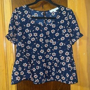 Hippie Rose blue floral top